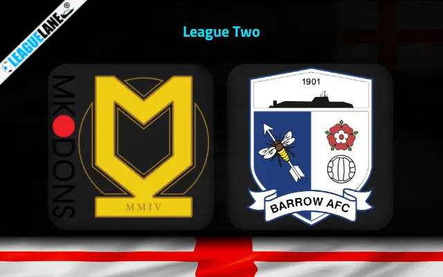 MK Dons vs Barrow Predictions and Match Preview