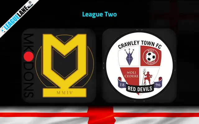 MK Dons vs Crawley Prediction and Match Preview