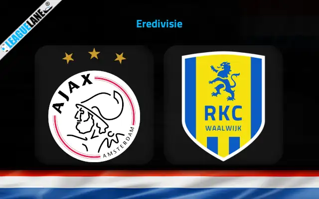 Ajax vs Waalwijk Prediction & Match Preview