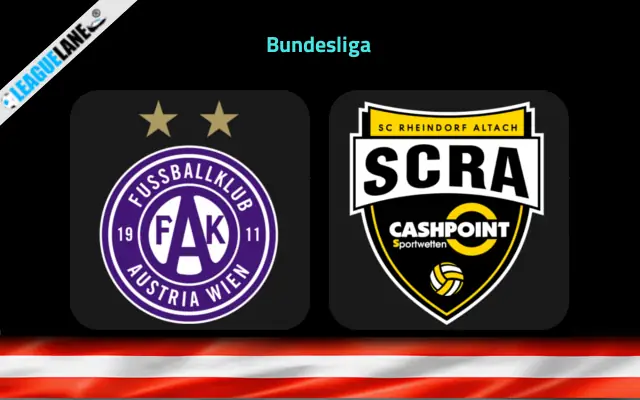 Austria Vienna vs Altach Prediction and Match Preview